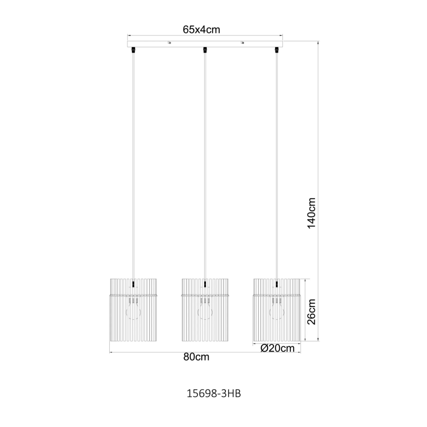 Globo - riippuvalaisin kaapelilla 3xE27/60W/230V
