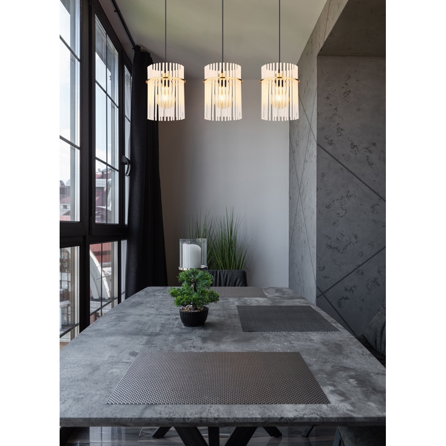 Globo - Kattokruunu johdossa 3xE27/60W/230V kulta