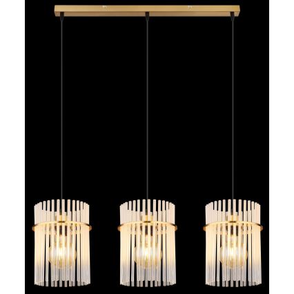 Globo - Kattokruunu johdossa 3xE27/60W/230V kulta