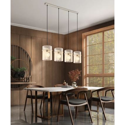 Globo - Riippuvalaisin vaijerilla 4xE27/60W/230V