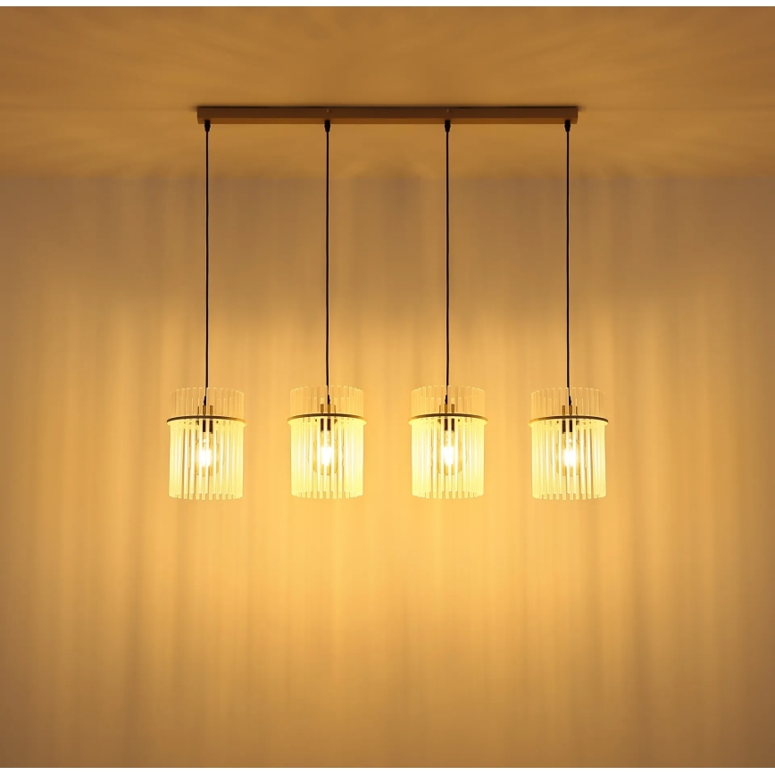 Globo - Riippuvalaisin vaijerilla 4xE27/60W/230V