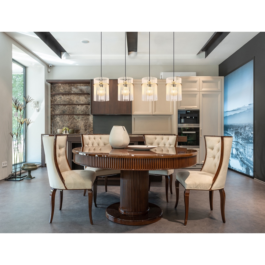 Globo - Kattokruunu johdossa 4xE27/60W/230V kulta