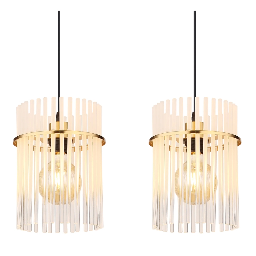 Globo - Kattokruunu johdossa 4xE27/60W/230V kulta