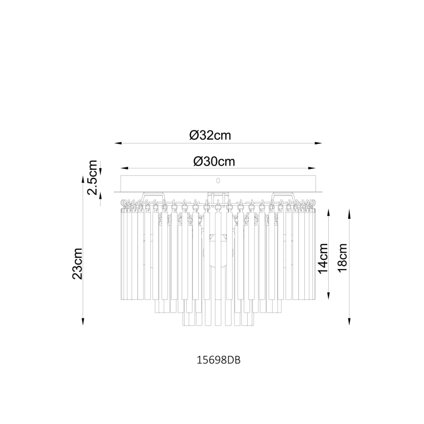 Globo - Kattovalaisin 5xE14/40W/230V Ø 32 cm