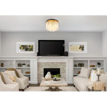 Globo - Kattovalaisin 5xE14/40W/230V halkaisija 32 cm kultainen