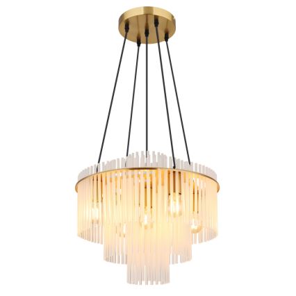 Globo - riippuvalaisin vaijerilla 5xE27/60W/230V kultainen