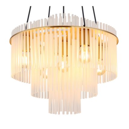 Globo - riippuvalaisin vaijerilla 5xE27/60W/230V kultainen