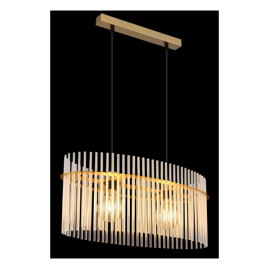 Globo - Kattokruunu johdossa 2xE27/60W/230V kulta