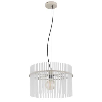 Globo - Riippuvalaisin vaijerilla 1xE27/60W/230V, halkaisija 40 cm, kermanvalkoinen
