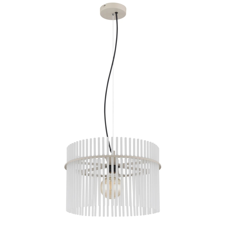 Globo - Riippuvalaisin vaijerilla 1xE27/60W/230V, halkaisija 40 cm, kermanvalkoinen