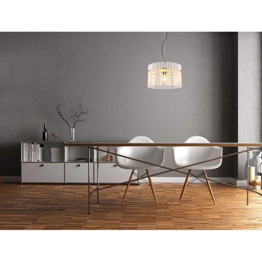 Globo - Kattokruunu johdossa 1xE27/60W/230V halkaisija 40 cm kulta