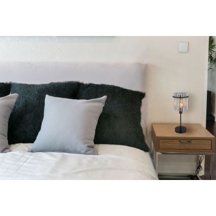 Globo - Pöytävalaisin 1xE14/40W/230V halkaisija 15 cm musta