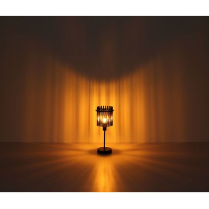 Globo - Pöytävalaisin 1xE14/40W/230V halkaisija 15 cm musta