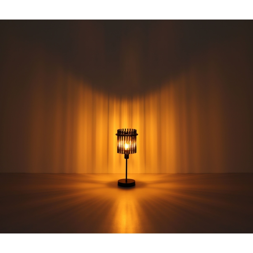 Globo - Pöytävalaisin 1xE14/40W/230V halkaisija 15 cm musta