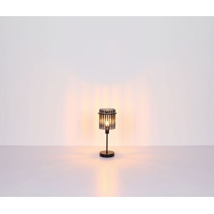 Globo - Pöytävalaisin 1xE14/40W/230V halkaisija 15 cm musta