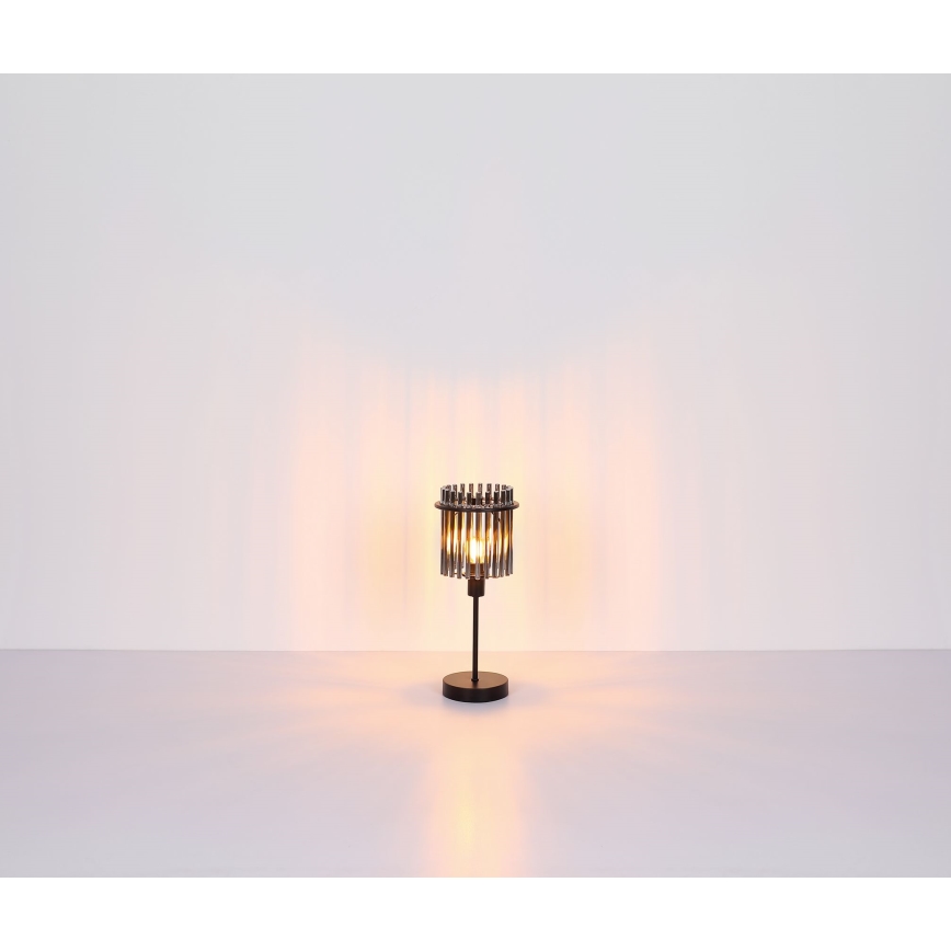 Globo - Pöytävalaisin 1xE14/40W/230V halkaisija 15 cm musta