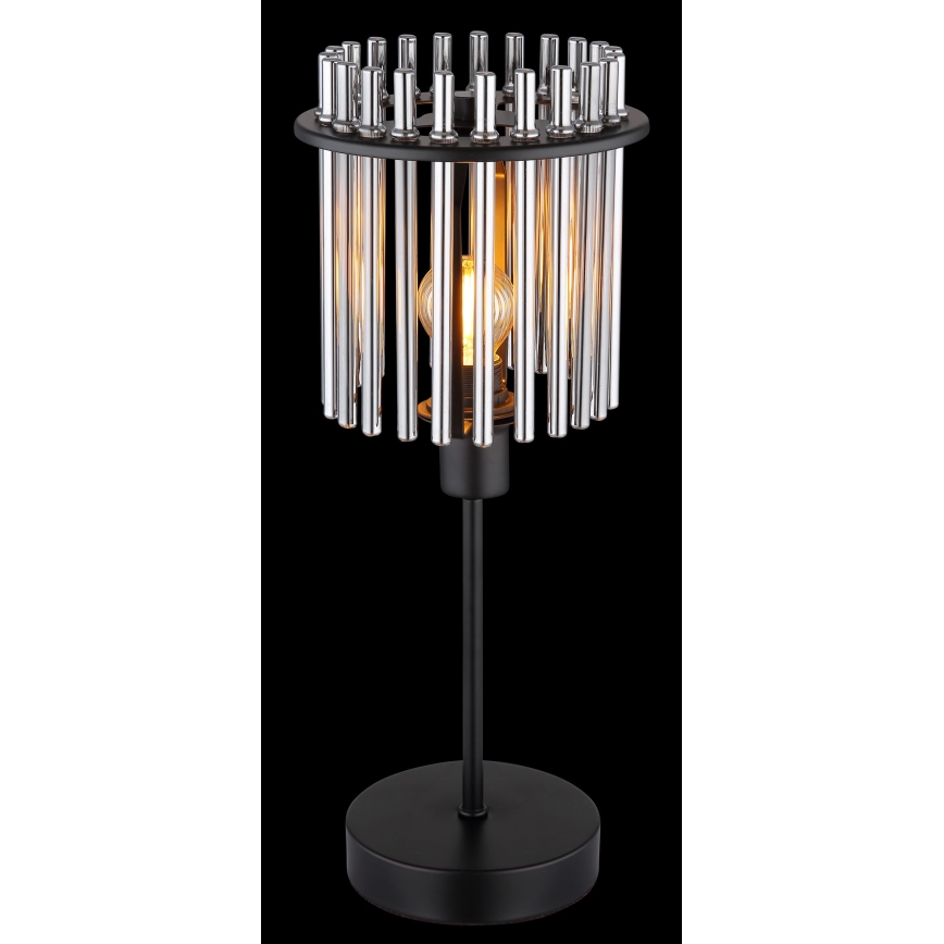 Globo - Pöytävalaisin 1xE14/40W/230V halkaisija 15 cm musta