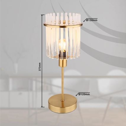 Globo - Pöytävalaisin 1xE14/40W/230V halkaisija 15 cm kulta