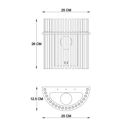 Globo - Seinävalaisin 1xE27/60W/230V musta