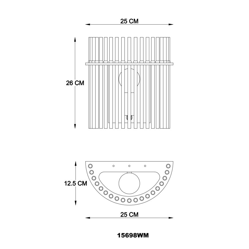 Globo - Seinävalaisin 1xE27/60W/230V kulta