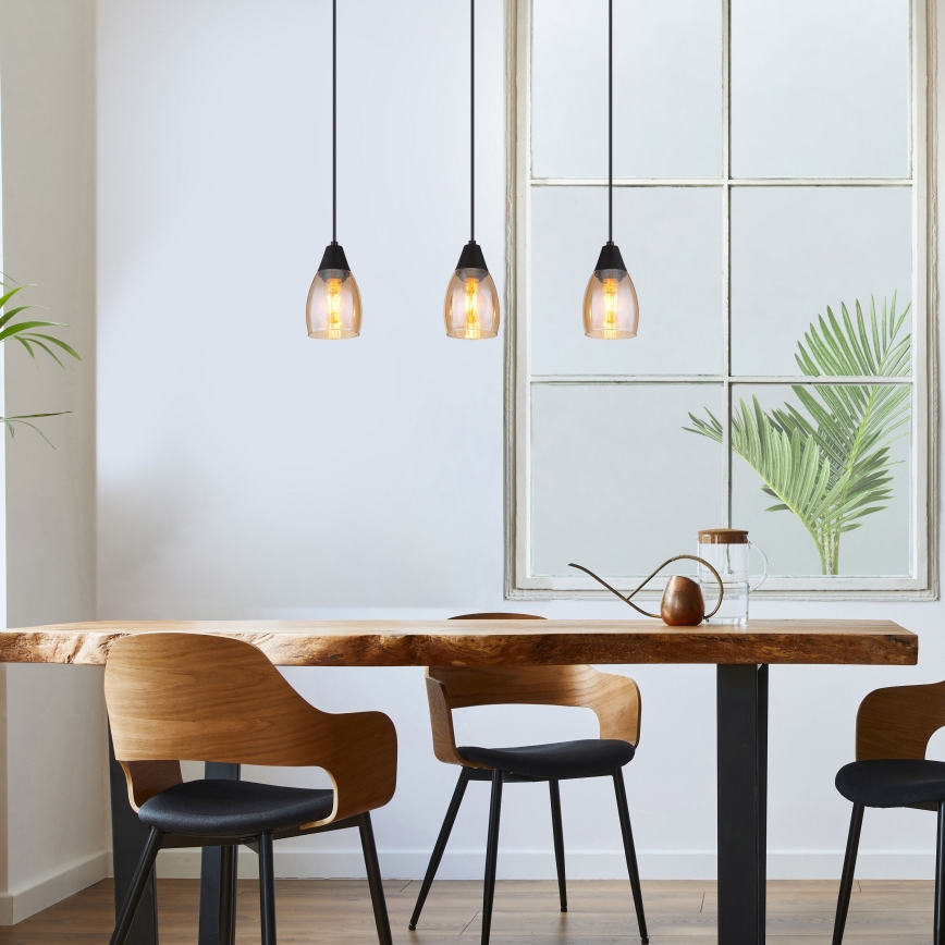 Globo - Kattokruunu johdossa 3xE27/15W/230V