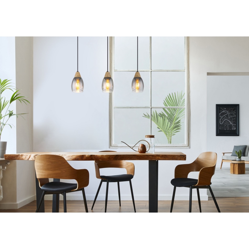 Globo - Kattokruunu johdossa 3xE27/15W/230V