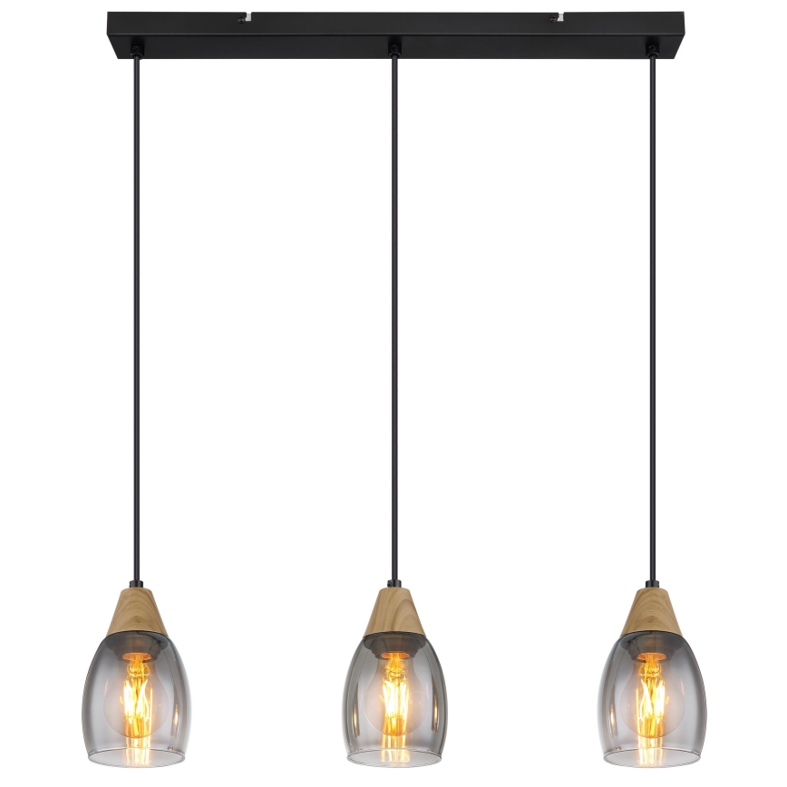 Globo - Kattokruunu johdossa 3xE27/15W/230V