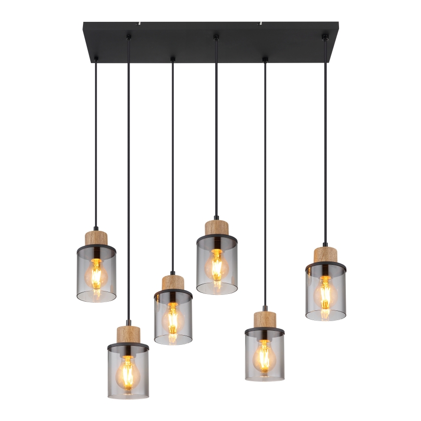 Globo - Kattokruunu johdossa 6xE27/15W/230V