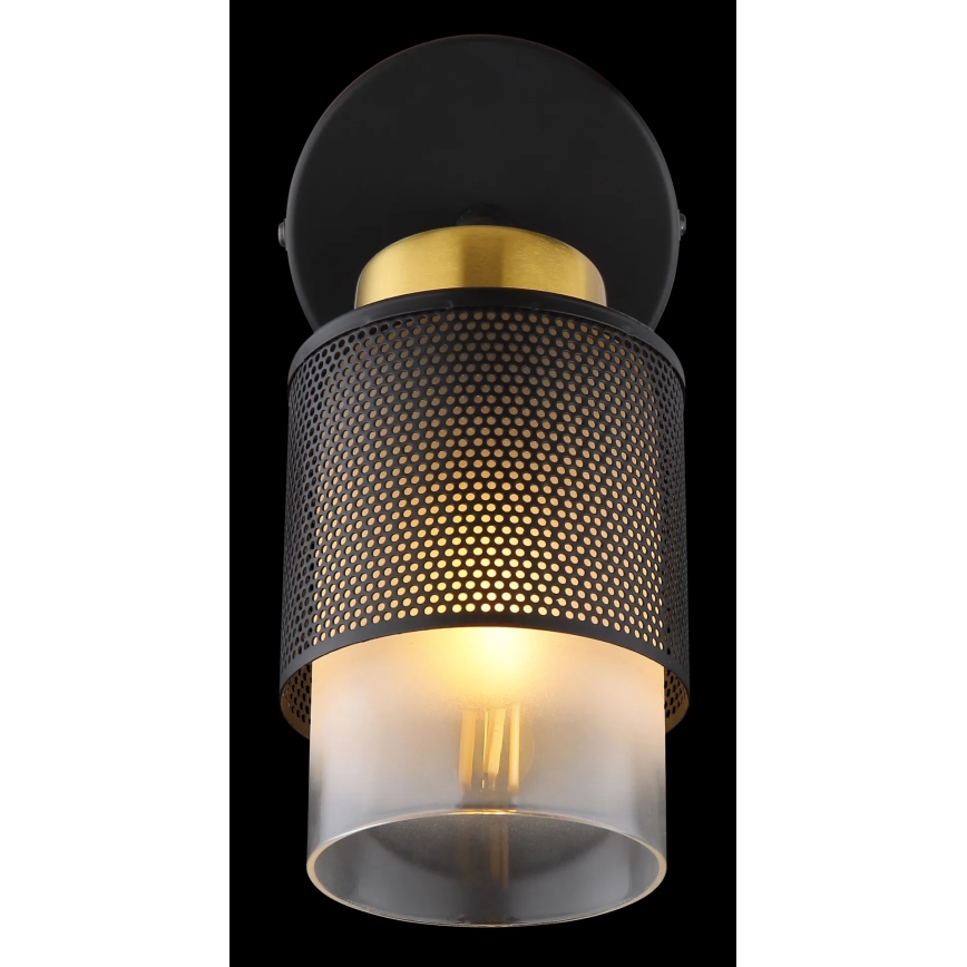 Globo - Seinäkohdevalo 1xE27/40W/230V musta/kulta