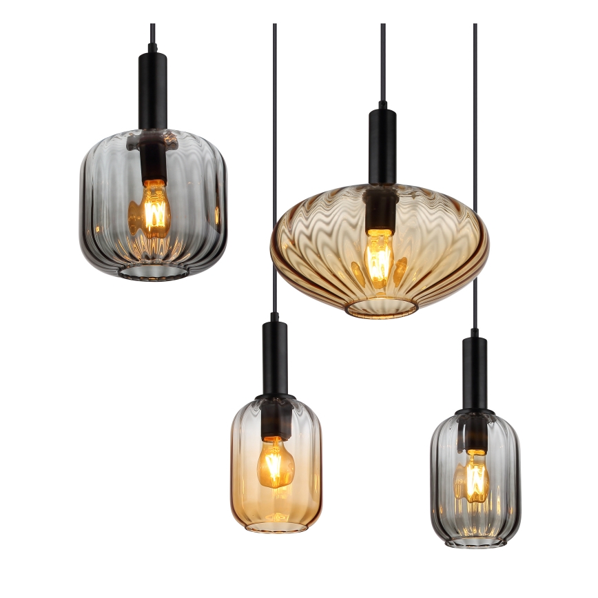 Globo - Ripustettava kattokruunu vaijerilla 6xE27/60W/230V