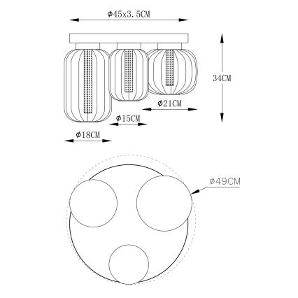 Globo - LED-kattovalaisin LED/23W/230V