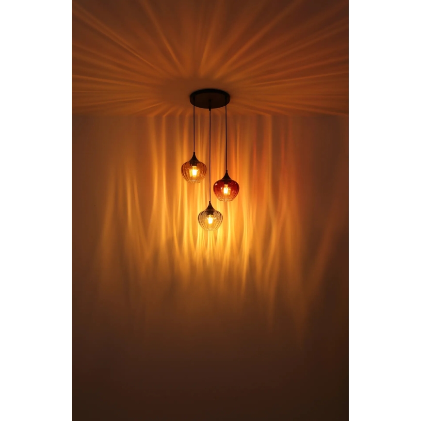 Globo - Kattokruunu johdossa 3xE27/60W/230V