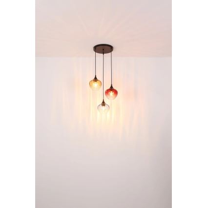 Globo - Kattokruunu johdossa 3xE27/60W/230V