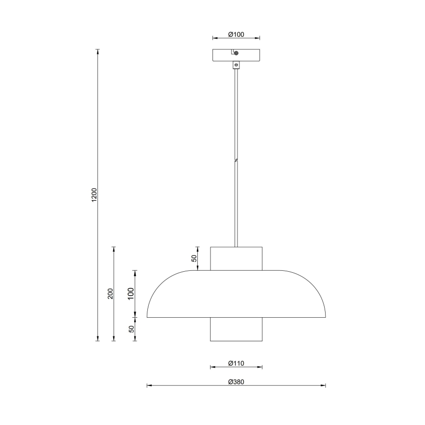 Globo - Riippuvalaisin johdolla 1xE27/60W/230V musta
