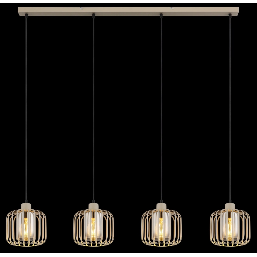 Globo - Riippuvalaisin vaijerilla 4xE27/40W/230V