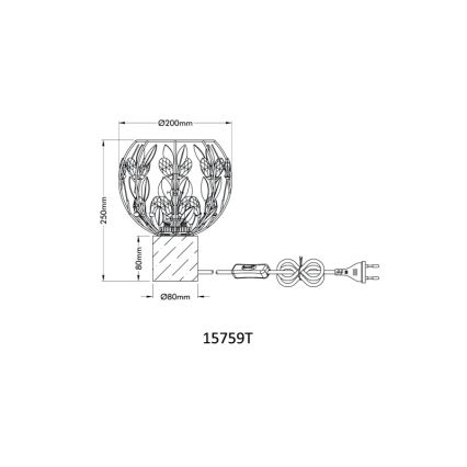 Globo - Pöytävalaisin 1xE27/40W/230V