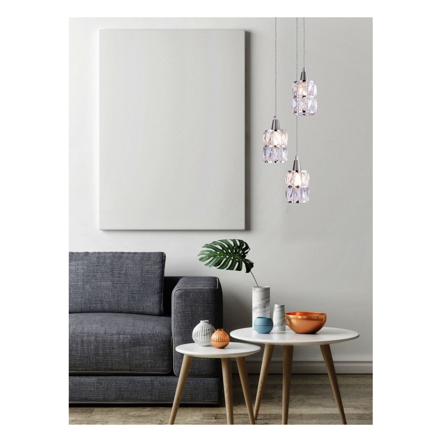 Globo - Kristallikruunu narussa 3xE14/40W/230V