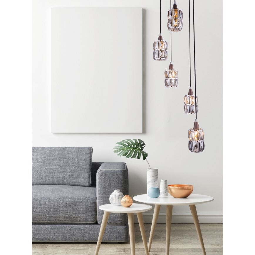 Globo - Kristallikruunu narussa 5xE14/40W/230V