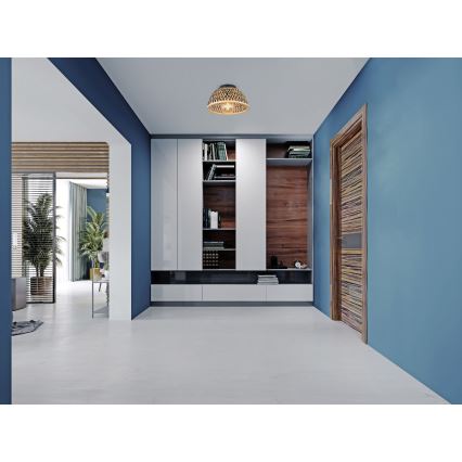 Globo - Kiinteä kattokruunu 1xE27/15W/230V bambu