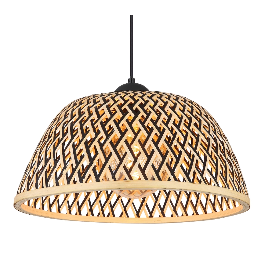 Globo - Kattokruunu johdossa 1xE27/15W/230V bambu