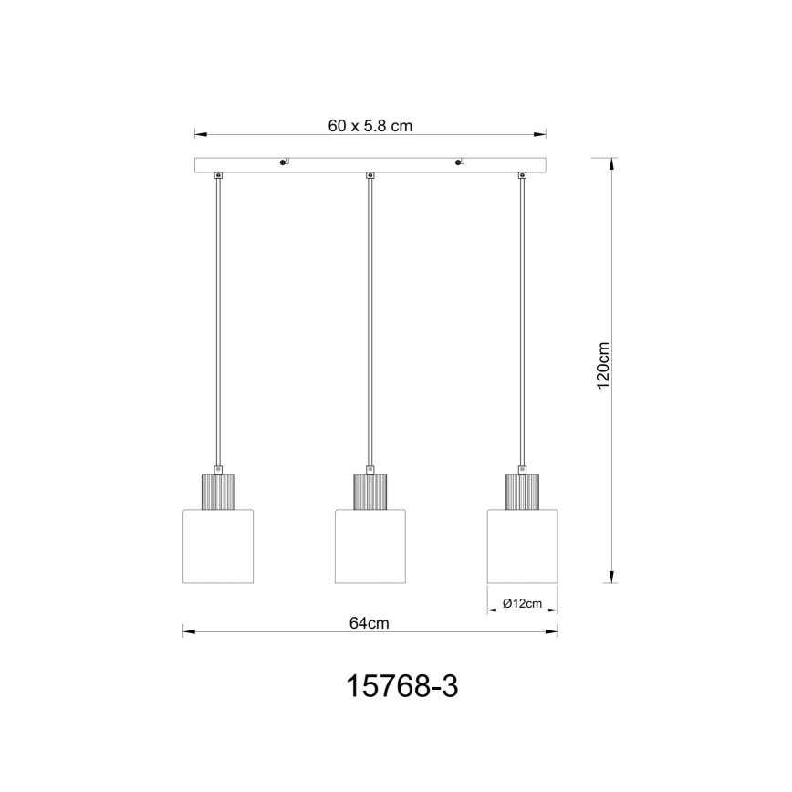 Globo - riippuvalaisin kaapelilla 3xE27/25W/230V