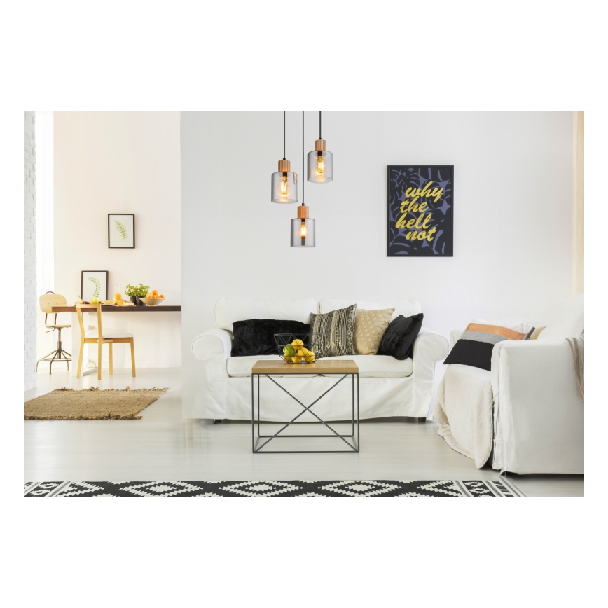 Globo - Riippuvalaisin kaapelilla 3xE27/25W/230V halkaisija 30 cm