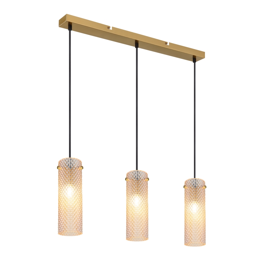 Globo - Kattokruunu johdossa 3xE14/40W/230V kulta