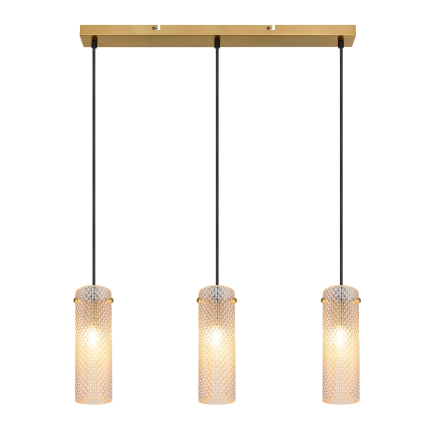 Globo - Kattokruunu johdossa 3xE14/40W/230V kulta