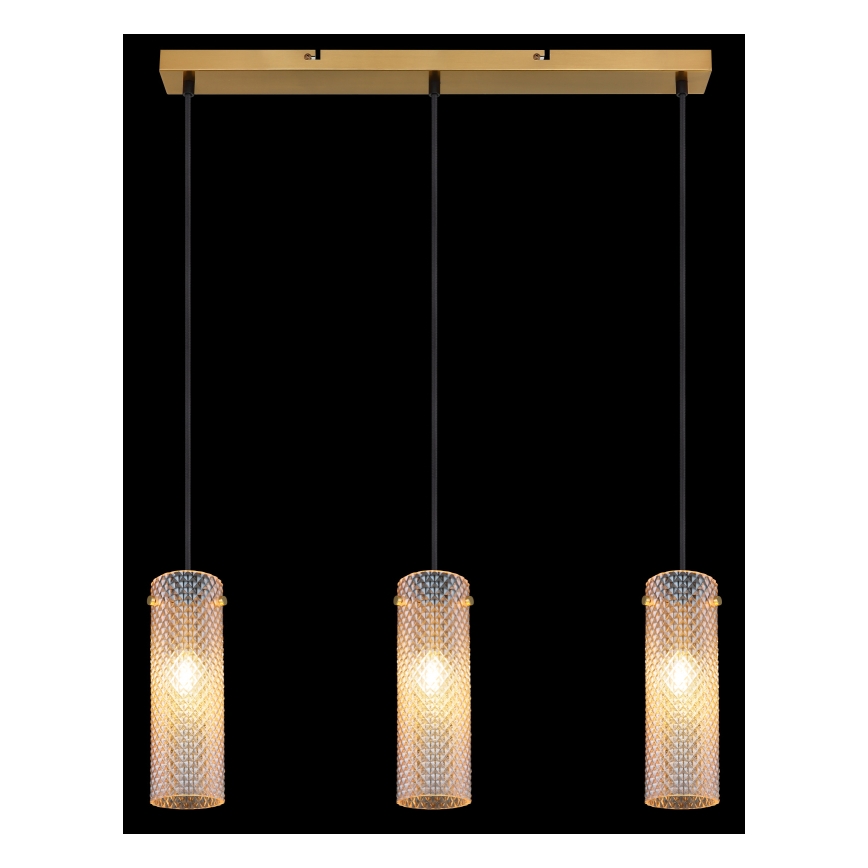 Globo - Kattokruunu johdossa 3xE14/40W/230V kulta