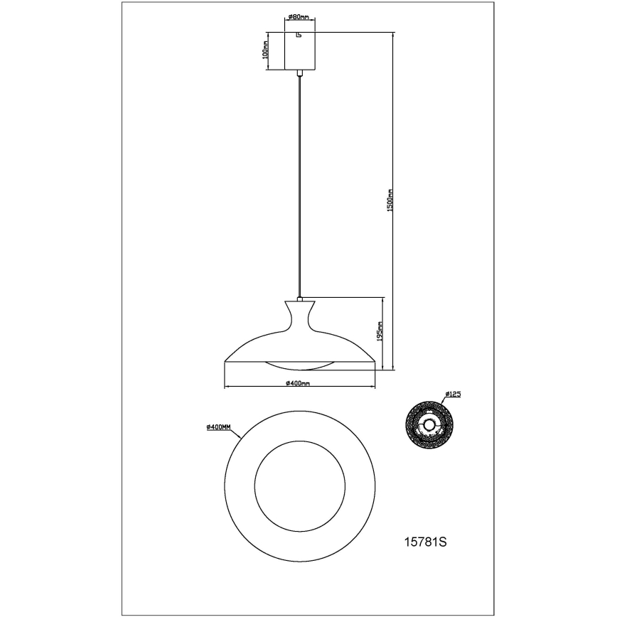 Globo - LED-riippuvalaisin vaijerilla LED/18W/230V 3000/4000/6000K