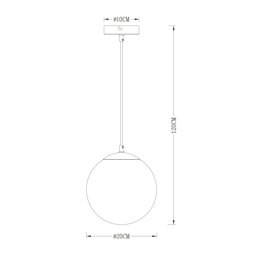Globo - Kattokruunu johdossa 1xE27/40W/230V halkaisija 20 cm