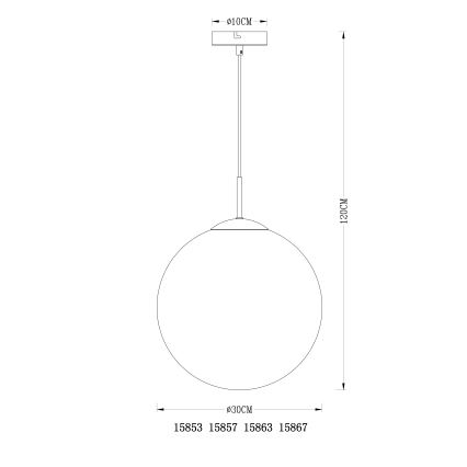 Globo - Kattokruunu johdossa 1xE27/40W/230V halkaisija 30 cm