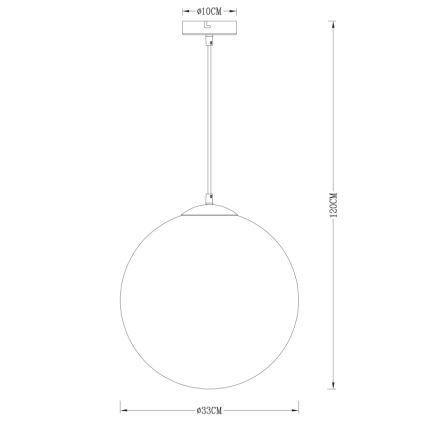 Globo - Kattokruunu johdossa 1xE27/40W/230V