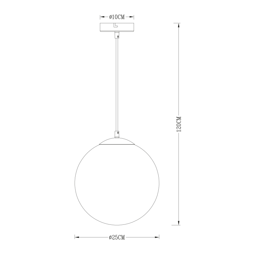 Globo - Kattokruunu johdossa 1xE27/40W/230V halkaisija 25 cm